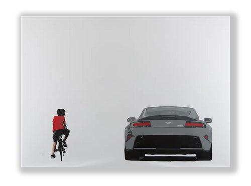 Aston Martin art canvas by Street artist Plastic Jesus